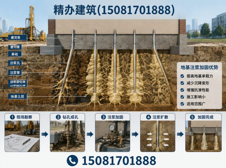 邯山区厂房地面下沉注浆展示图